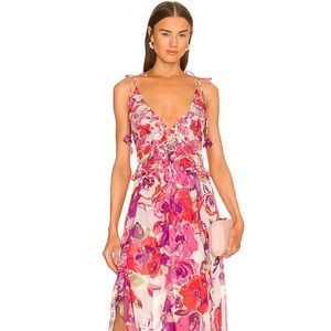 NWT Diana Dress in White Coming Up Roses - MISA Los Angeles